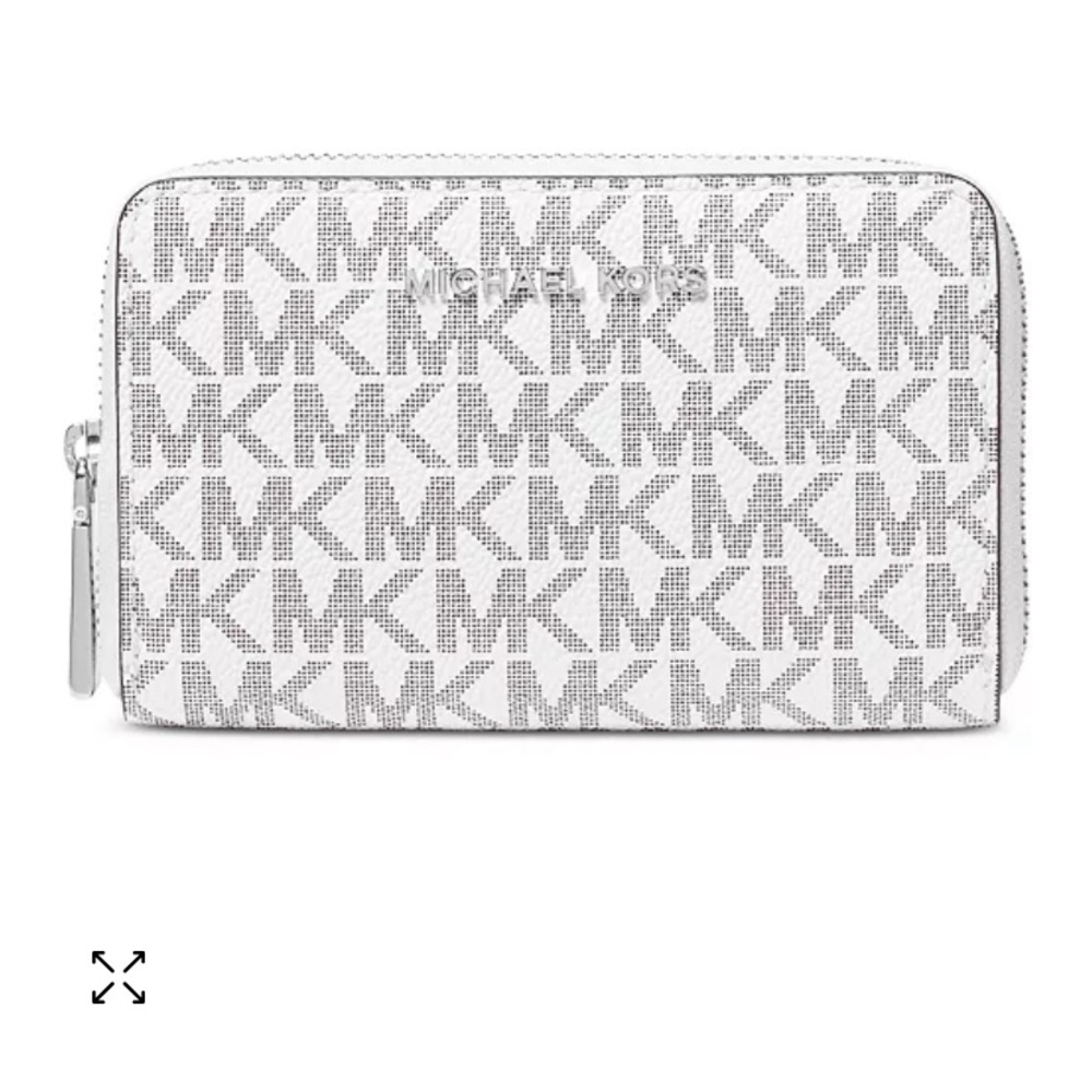 Michaels kors jersey black white logo card case
